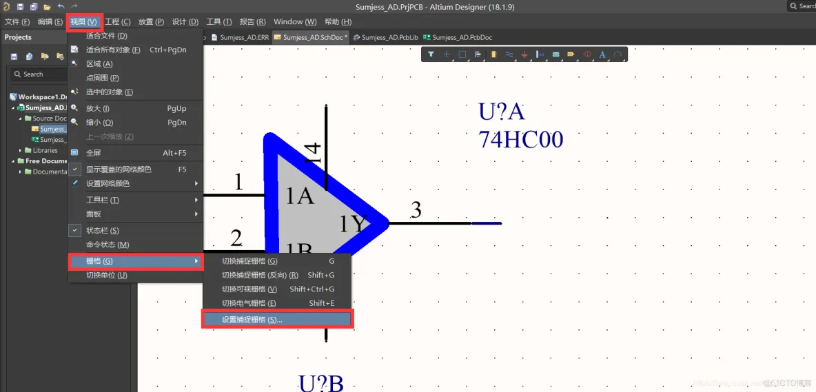 Altium Designer 18 速成实战 第三部分 原理图的绘制 （二）原理图格点的设置_栅格_05